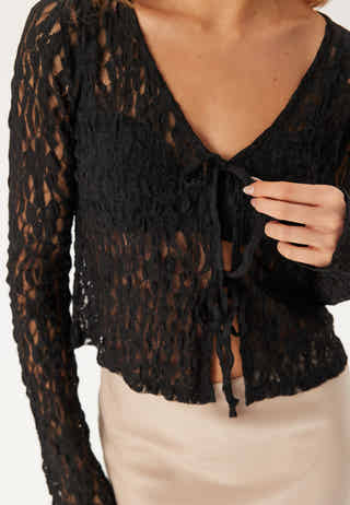 Reversible Lace Cardigan