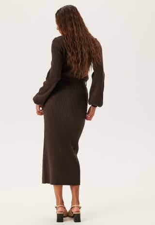 Rib Knitted Cardigan Dress