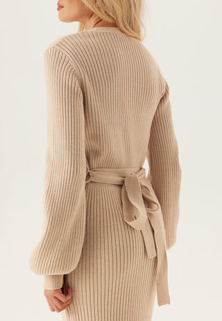 Rib Knitted Cardigan Dress