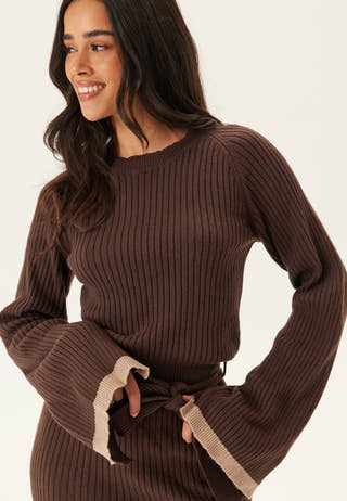 Round Neck Rib Knitted Maxi Dress