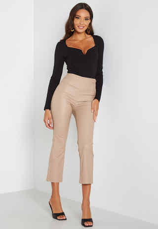 Square V-neck Long Sleeve Top