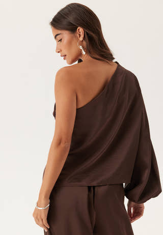 Satin One Shoulder Blouse