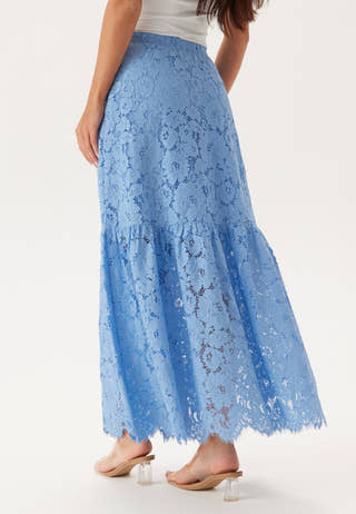 Scalloped Lace Edge Maxi Skirt