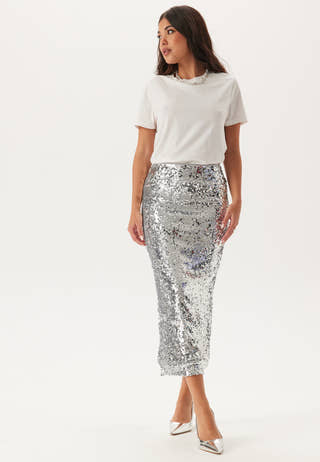 Sequin Midi Skirt