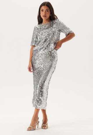 Sequin Midi Skirt