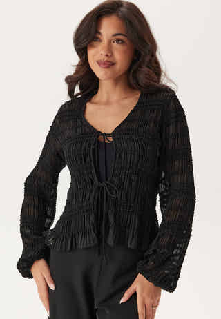 Sheer Tie Blouse