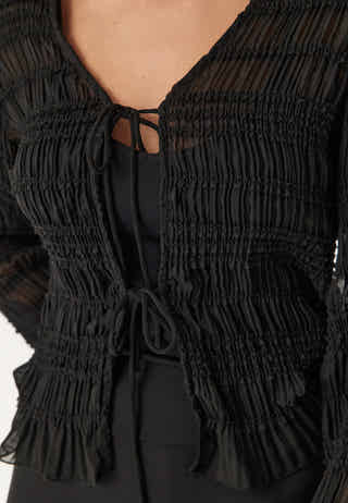 Sheer Tie Blouse