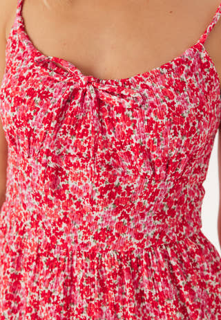 Short Flounce Strap Dress
