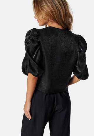 Short Puff Sleeve Blouse