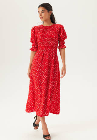 midi smock dress with sleeves Blue Denim Zip Neck Midi Smock Dress