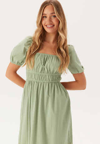 Square Neck Cotton Maxi Dress