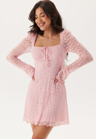 Square Neck Lace Dress