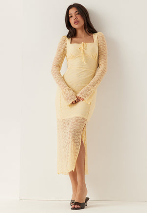 Square Neck Lace Dress