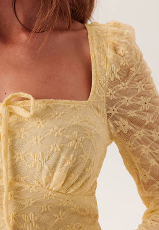 Square Neck Lace Dress