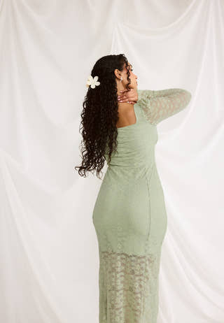 Square Neck Lace Dress