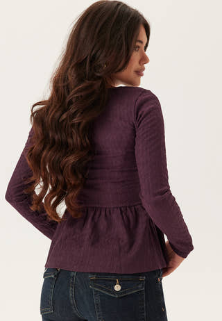 Square Neck Peplum Top