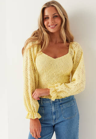 Square Neck Smock Top