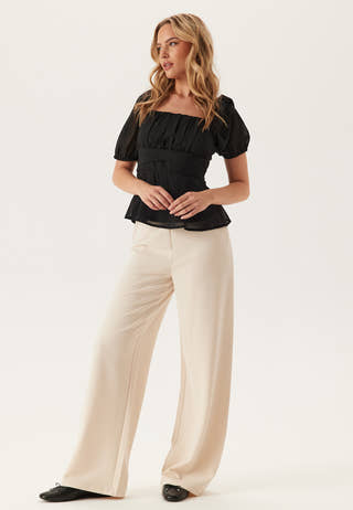 Square Neck S/S Georgette Blouse