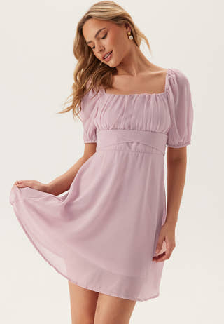 Square Neck S/S Georgette Dress