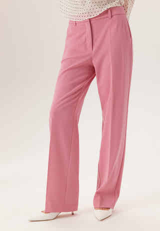 Straight High Waist Suit Trousers