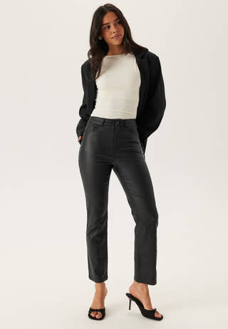 Straight Leg Coated Jeans