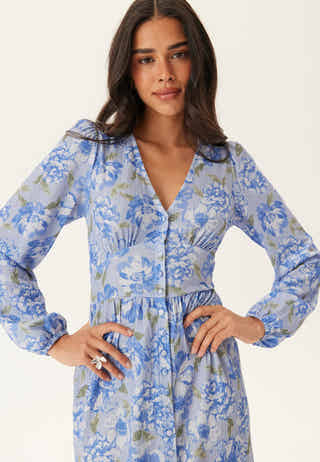 Structure Button Midi Dress