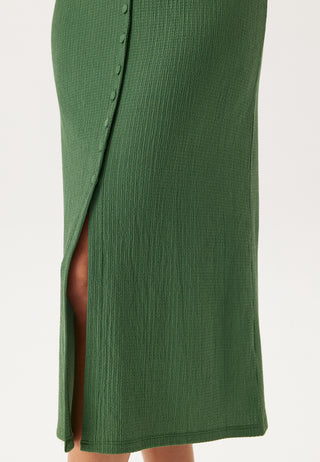 Structure Button Midi Dress