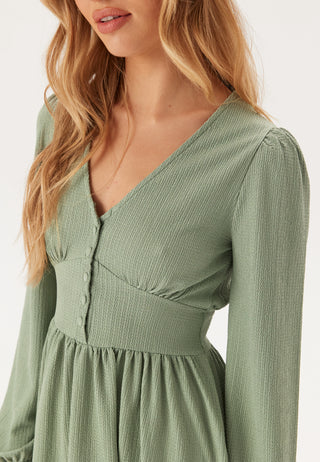Structure Button Short Dress