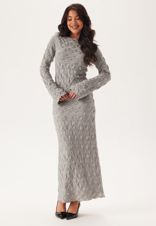 bubbleroom-structure-long-sleeve-midi-dress-light-grey