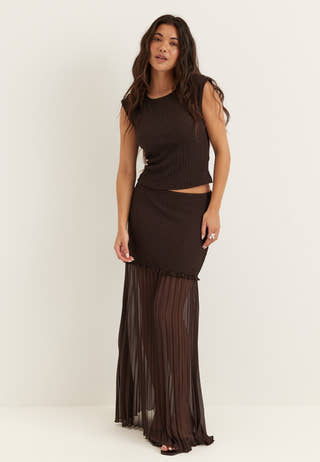 Strucure Combined Maxi Skirt