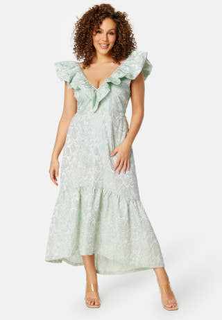 Summer Luxe Flounce Midi Dress