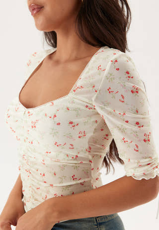 Sweetheart Mesh Top