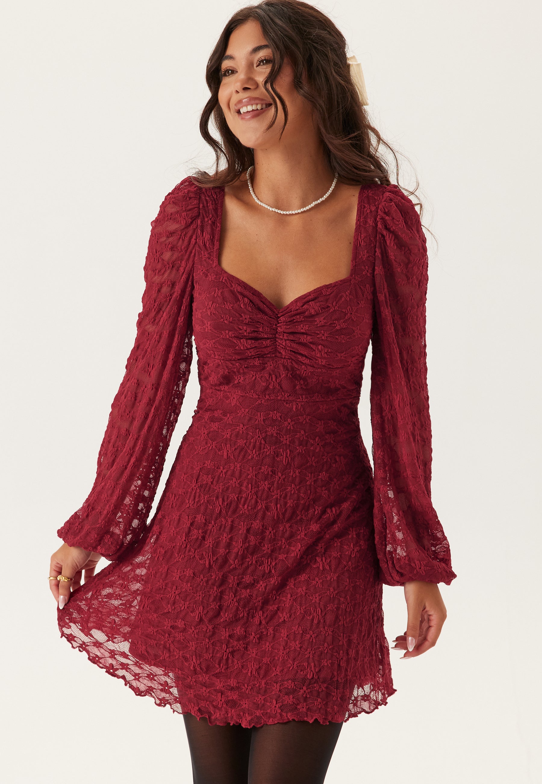Bubbleroom Sweetheart Short Lace Dress Christmas dresses Red Bubbleroom Sweetheart Short Lace Dress Christmas dresses Red