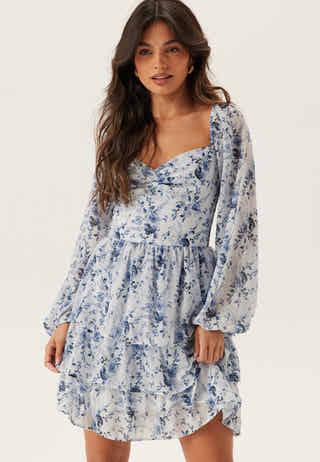 Twist Detail Flounce Dress