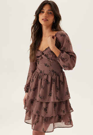 Twist Detail Flounce Dress