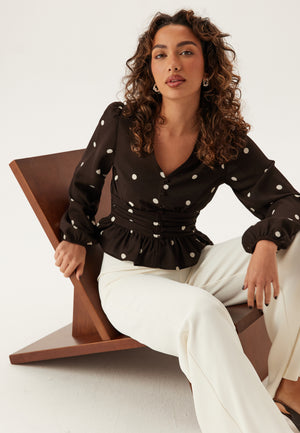 V-neck Button Blouse