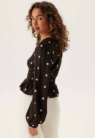 V-neck Button Blouse