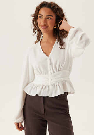 V-neck Button Blouse