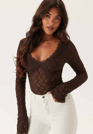 V-Neck Lace Top