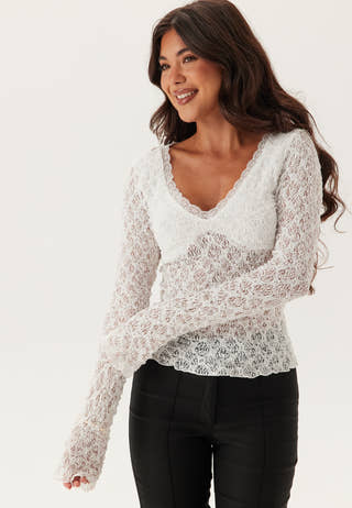 V-Neck Lace Top