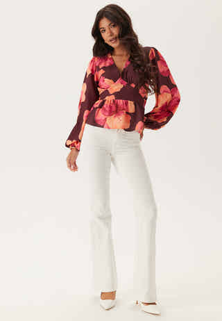 V-neck L/S Blouse