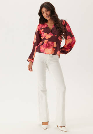 V-neck L/S Blouse
