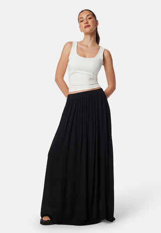 Viscose Crepe Maxi Skirt