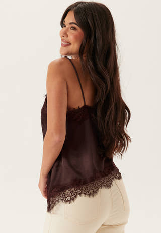 Viscose Satin Lace Singlet