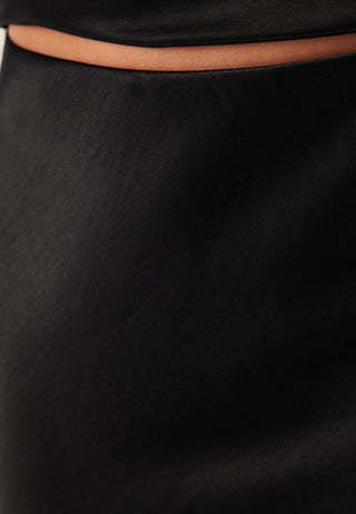 Viscose Satin Lace Skirt