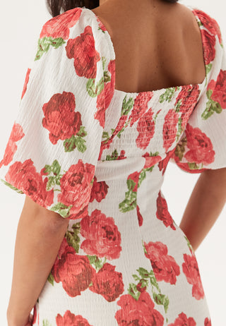 Volume Sleeve Midi Dress