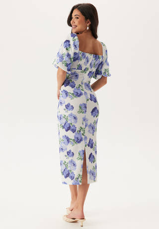 Volume Sleeve Midi Dress