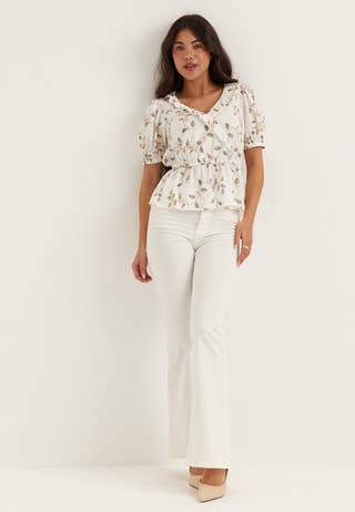 Wrap Frill Blouse