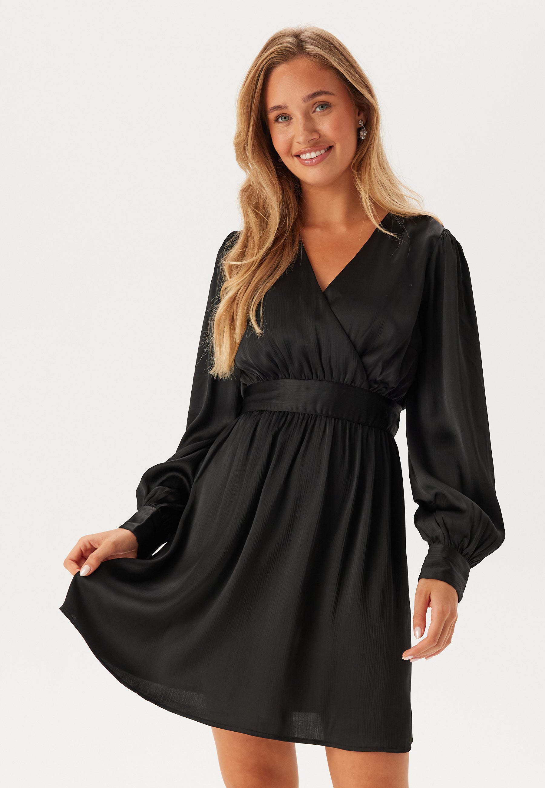 Bubbleroom Wrap L/S Dress Christmas dresses Black Bubbleroom Wrap L/S Dress Christmas dresses Black