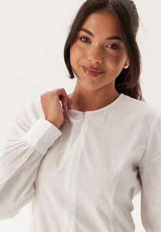 Zip Cotton Blouse